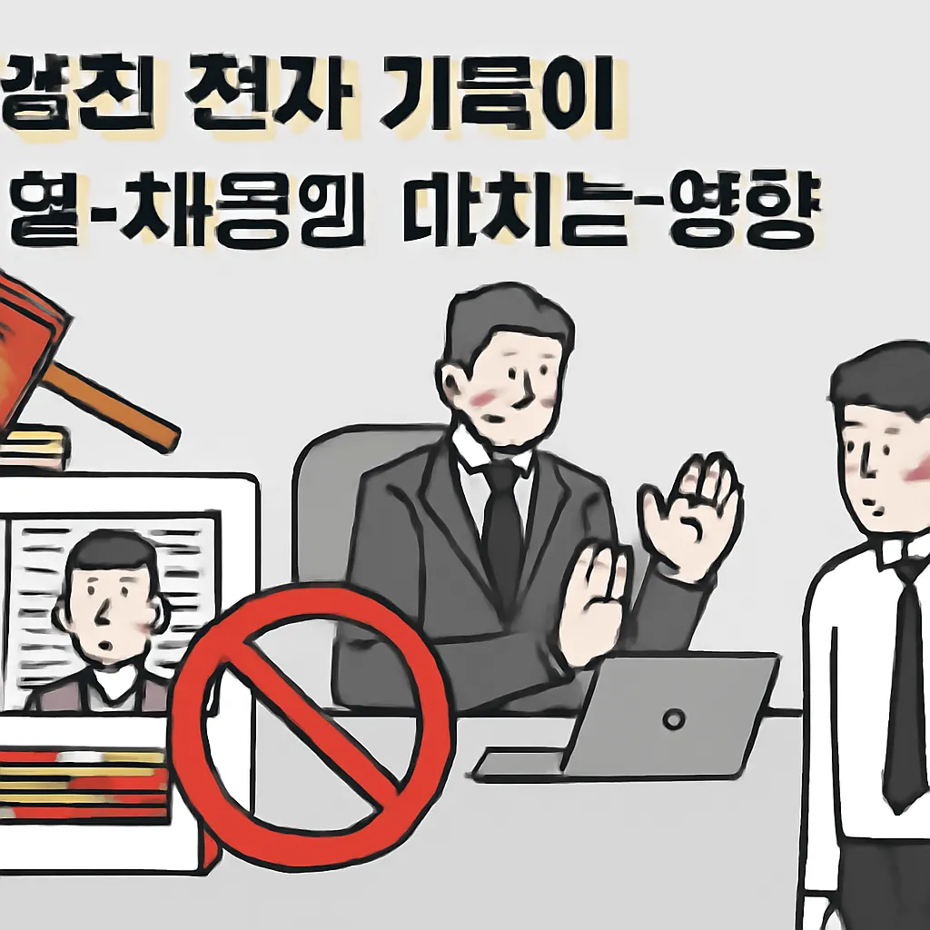 성범죄 전과 기록이 취업·채용에 미치는 영향