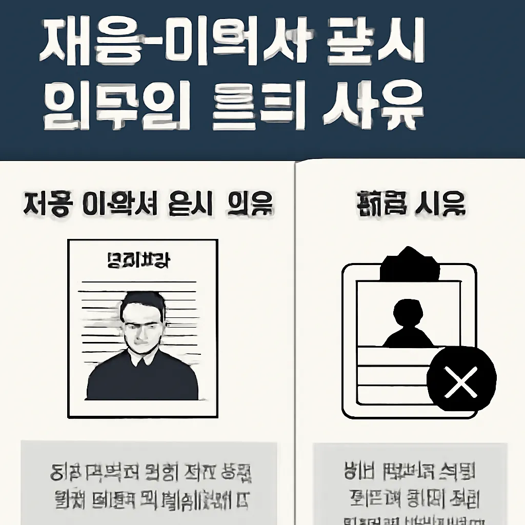형사 전과 기록의 채용·이력서 표시 의무와 결격 사유